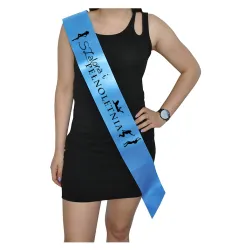 Szarfa NIEBIESKA Osiemnastka Szalona i pełnoletnia